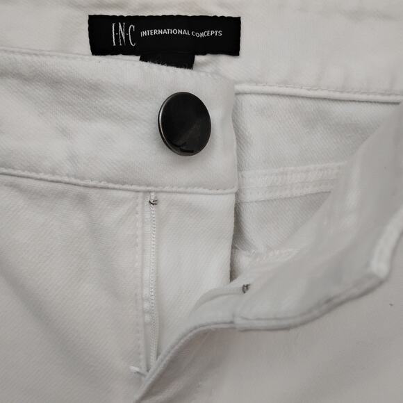 Inc International Concepts Skinny Jeans Size 2 White Stretchy Mock Front Pockets - Picture 5 of 8